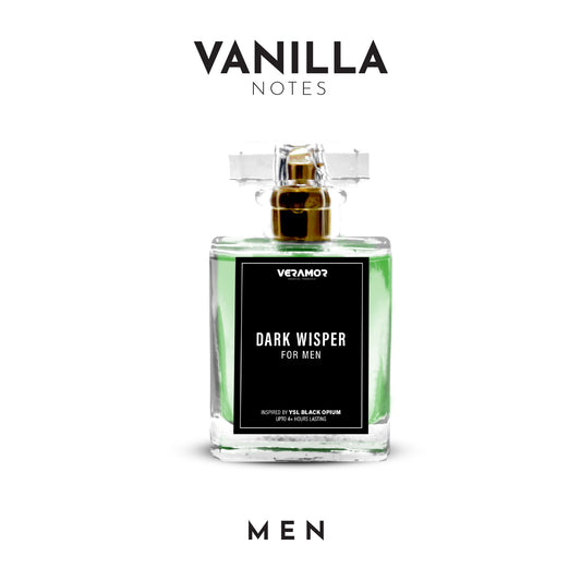 DARK WISPER FOR MEN (INSPIRED BY YSL BLACK OPIUM) (5ML TESTER FREE)