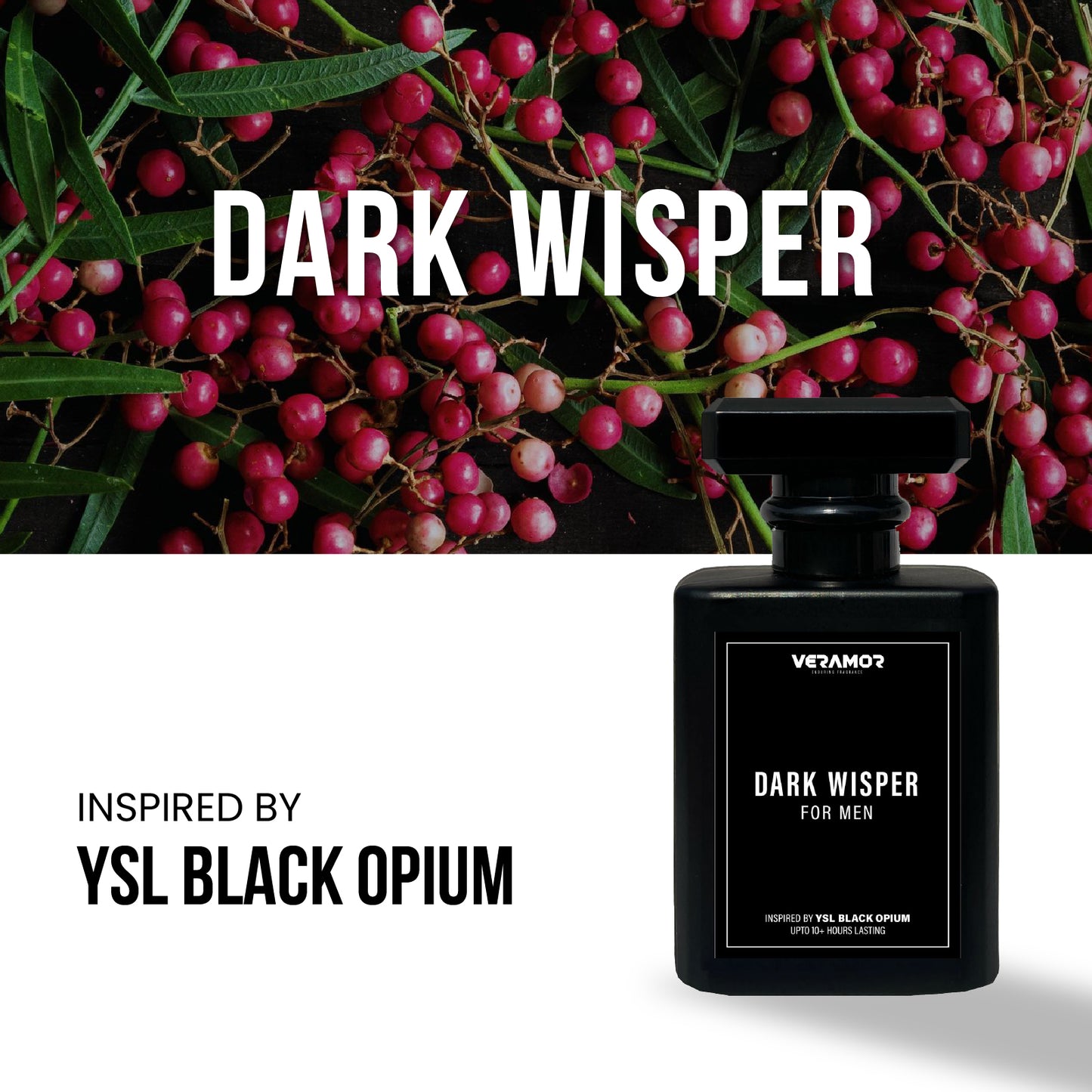 DARK WISPER FOR MEN (INSPIRED BY YSL BLACK OPIUM) (5ML TESTER FREE)