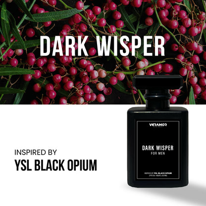 DARK WISPER FOR MEN (INSPIRED BY YSL BLACK OPIUM) (5ML TESTER FREE)