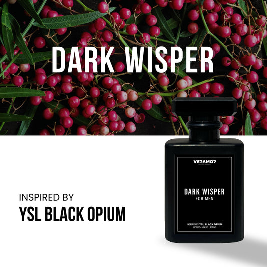 DARK WISPER FOR MEN (INSPIRED BY YSL BLACK OPIUM) (5ML TESTER FREE)